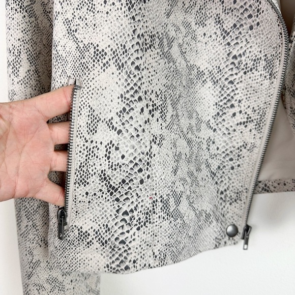 Cupcakes and Cashmere Snake Print Faux Suede Moto Jacket - Picture 11 of 11